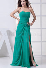 Sweetheart Sheath/A-Line Backless Chiffon Floor-length Prom Dress