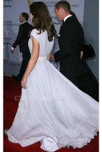 Lavender A-line Floor-length Jewel  Dress Red Carpet Dresses