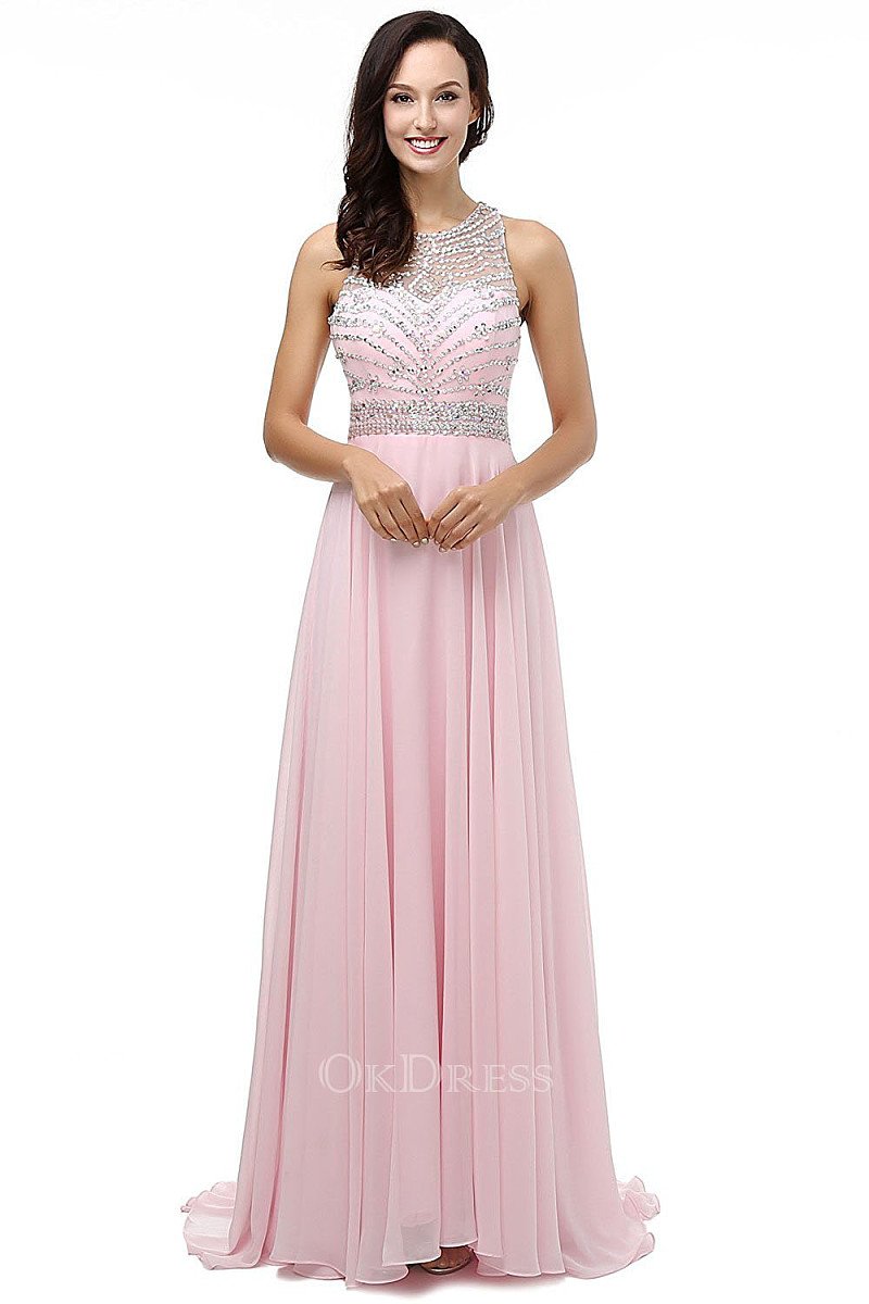 Pink 2019 Outstanding Beaded  Prom Dresses