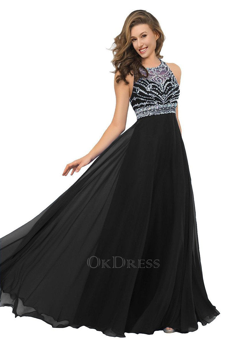 Black 2019 Outstanding Beaded Prom Dresses