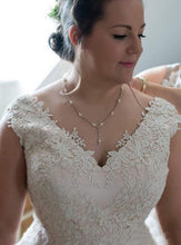 Lace V-neck Plus Size Wedding Dresses