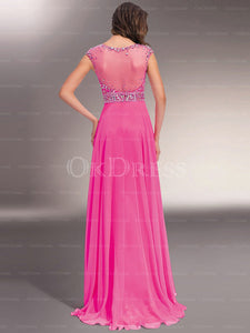Tactile Long/Floor-length Zipper Up at Side A-line/Princess Chiffon Evening Dresses