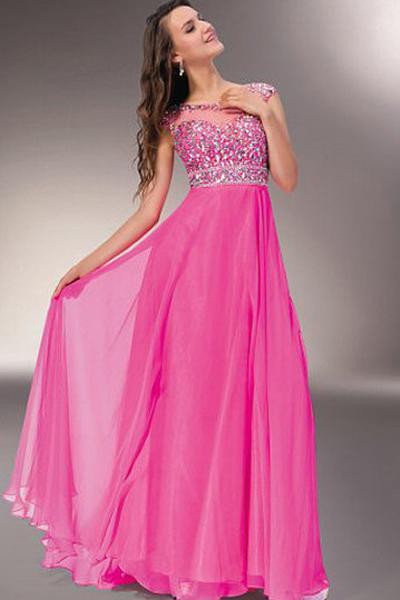 Tactile Long/Floor-length Zipper Up at Side A-line/Princess Chiffon Evening Dresses