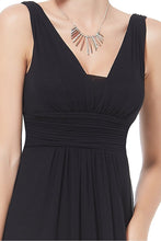 Black Classic A-Line Sleeveless Empire Chiffon Bridesmaid Dress