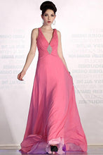 Pink Pleasant Zipper Natural Chiffon Brooch Evening Dresses