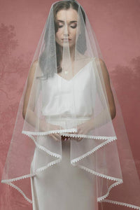 Two Layers Lace Edge Bridal Veils