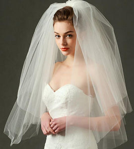 Multi Layers Simple Bridal Veil 80cm*100cm