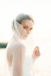 Elegant Wedding Veil with Lace Edge