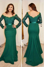 Sophisticated Off The Shoulder Long Sleeves Sweep Train Trumpet/Mermaid Prom Dresses