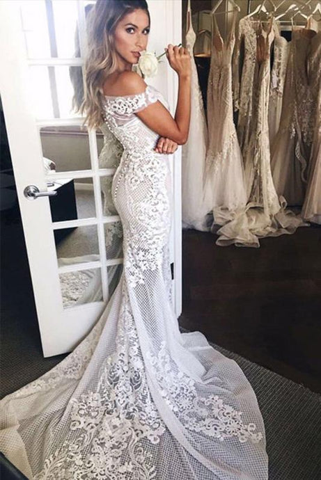 Trumpet/Mermaid Lace Floor-Length Sweetheart Wedding Dresses