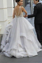 A-Line/Princess  Sweetheart Beading Chiffon Wedding Dresses