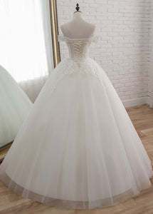 Trumpet/Mermaid Tulle Sweetheart   Appliques Lace Wedding Dresses With Beading