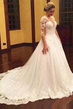 Ivory Beautiful Tulle Buttons Natural Wedding Dresses