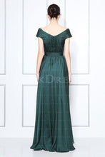 Green Sofia Vergara Off The Shoulder sexy Pleated/Ruched Chiffon Celebrity Prom Dresses Oscars