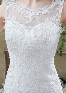 Ivory Exclusive Bateau Sleeveless Wedding Dresses