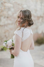 Sheath Cap Sleeves Simple Wedding Dresses