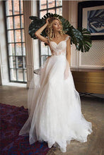 Exquisite A-Line Sweetheart Lace Bodice Tulle Wedding Dresses