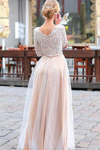 Floor-length Long Sleeves Pearl Pink Zipper Natural Prom Dresses