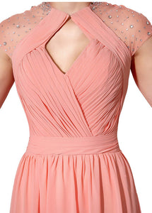 Best Sleeveless Jewel Chiffon Evening Dresses