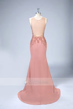 Illusion Sleeveless Mermaid Prom Dresses