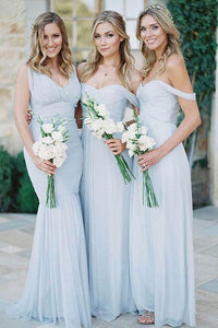 Ice-Blue Bridesmaid Dresses