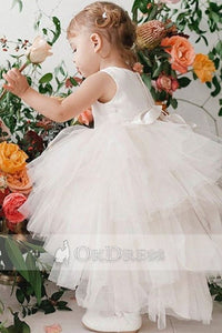 Princess Sleeveless Asymmetrical Flower Girl Dresses