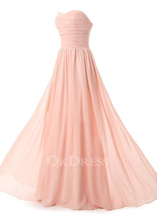 209 Pretty Pearl Pink A-line Sweetheart Bridesmaid Dresses