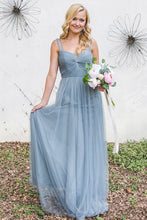 Amazing Chic Tulle Bridesmaid Dresses with Sheer Illusion Sleeves