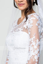 Sheath/Column Illusion Long Sleeves Wedding Dresses