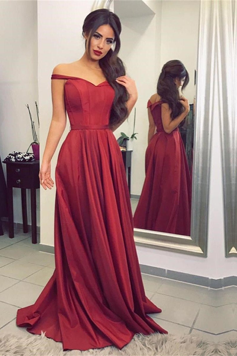 Luxurious Off-the-shoulder A-line Prom Dresses