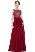 Red A-line Floor-length Sleeveless Evening Gown 2019
