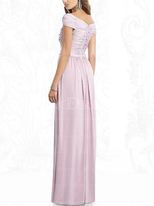 Fantastic V-neck Long/Floor-length Zipper Chiffon Bridesmaid Dresses