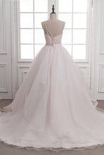 Chic Ball Gown Tulle & Organza Wedding Dresses with Beaded Embroidery & Ruffles