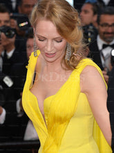 Yellow Sophisticated Sleeveless Zipper A-line/Princess Celebrity Dresses