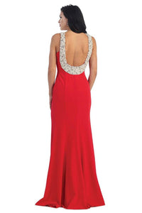 Red Long Prom Dresses Evening Party Formal Gown
