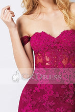 Sexy Trumpet/ Mermaid Off-the-shoulder Split Long Lace Applique Formal Prom Dresses