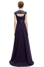 OKdress Chiffon Long Grape Formal Prom Dress