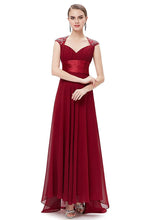 OKdress Chiffon Long Burgundy Formal Prom Dress