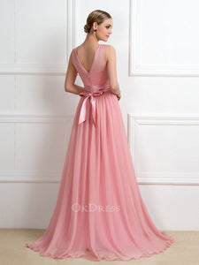 Spring Elegant A-line Floor Length Bridesmaid Dresses