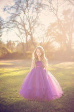 Perfect Natural Floor-length Purple Tulle Flower Girl Dresses