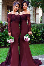 Lace & Satin Mermaid Bridesmaid Dresses