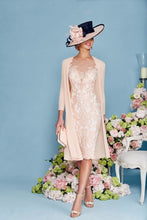 3/4 Sleeves Sheath/Column Chiffon Lace Mother of the Bride Dresses