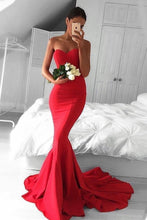 Strapless Trumpet/Mermaid Sweetheart Sleeveless Sweep Train Prom Dress