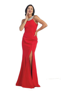 Red Long Prom Dresses Evening Party Formal Gown