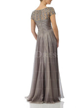 Attractive Beaded Natural Long/Floor-length Bateau Mother Of The Bride Dresses
