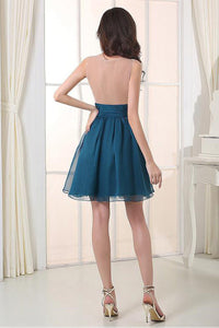 Unique Ink Blue A-line Short&/Mini Sleeveless Cocktail Dresses
