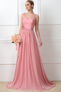 Spring Elegant A-line Floor Length Bridesmaid Dresses