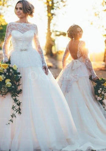 Gorgeous Bateau Zipper Natural Ball Gown Wedding Dresses