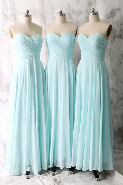 Extravagant Sweetheart Sleeveless Ruffles Sky Blue Bridesmaid Dresses