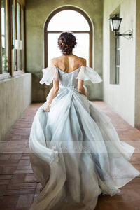 A-line/Princess Sweetheart Sweep Train Wedding Dresses